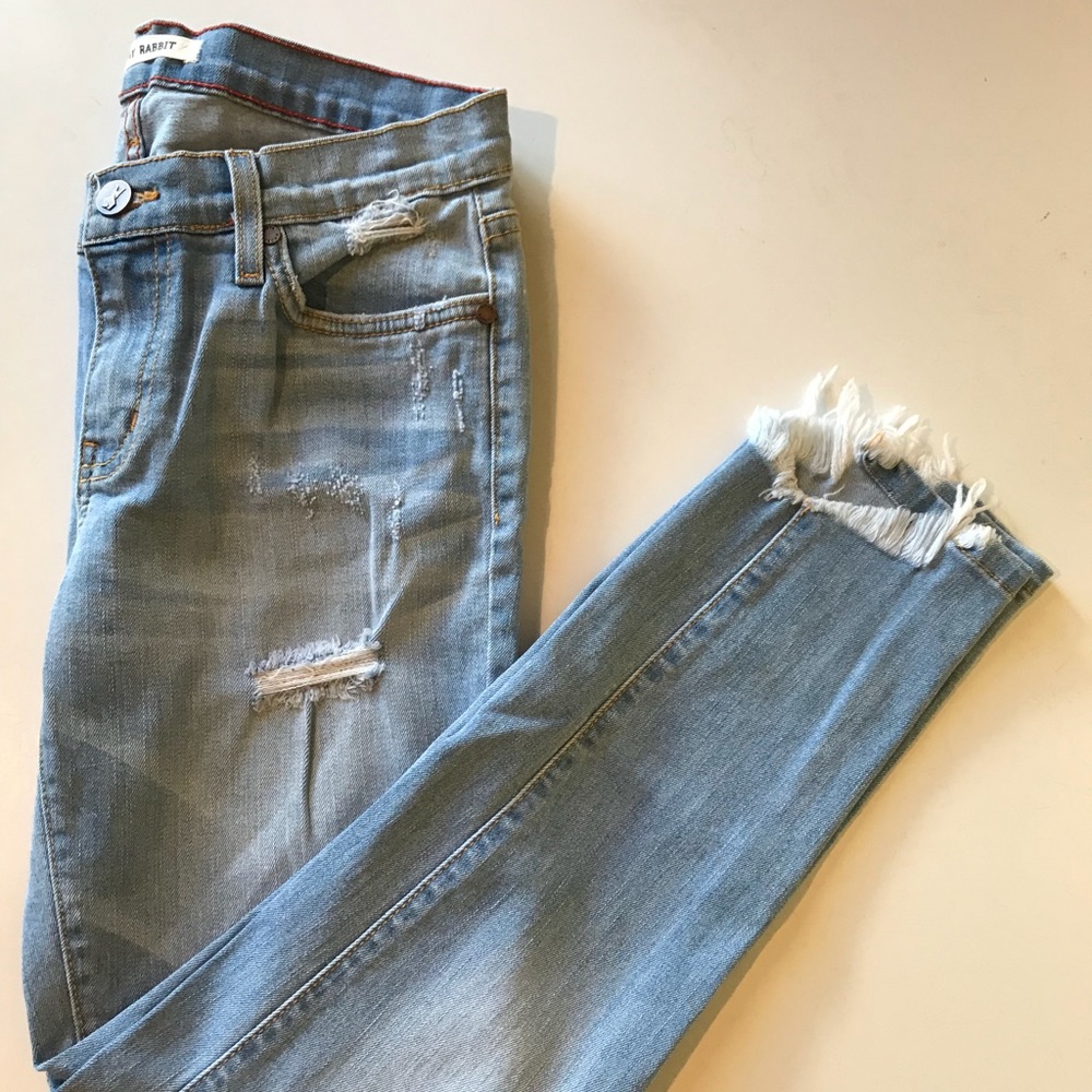 Angry Rabbit Ankle Slim Fitting Distressed Jeans